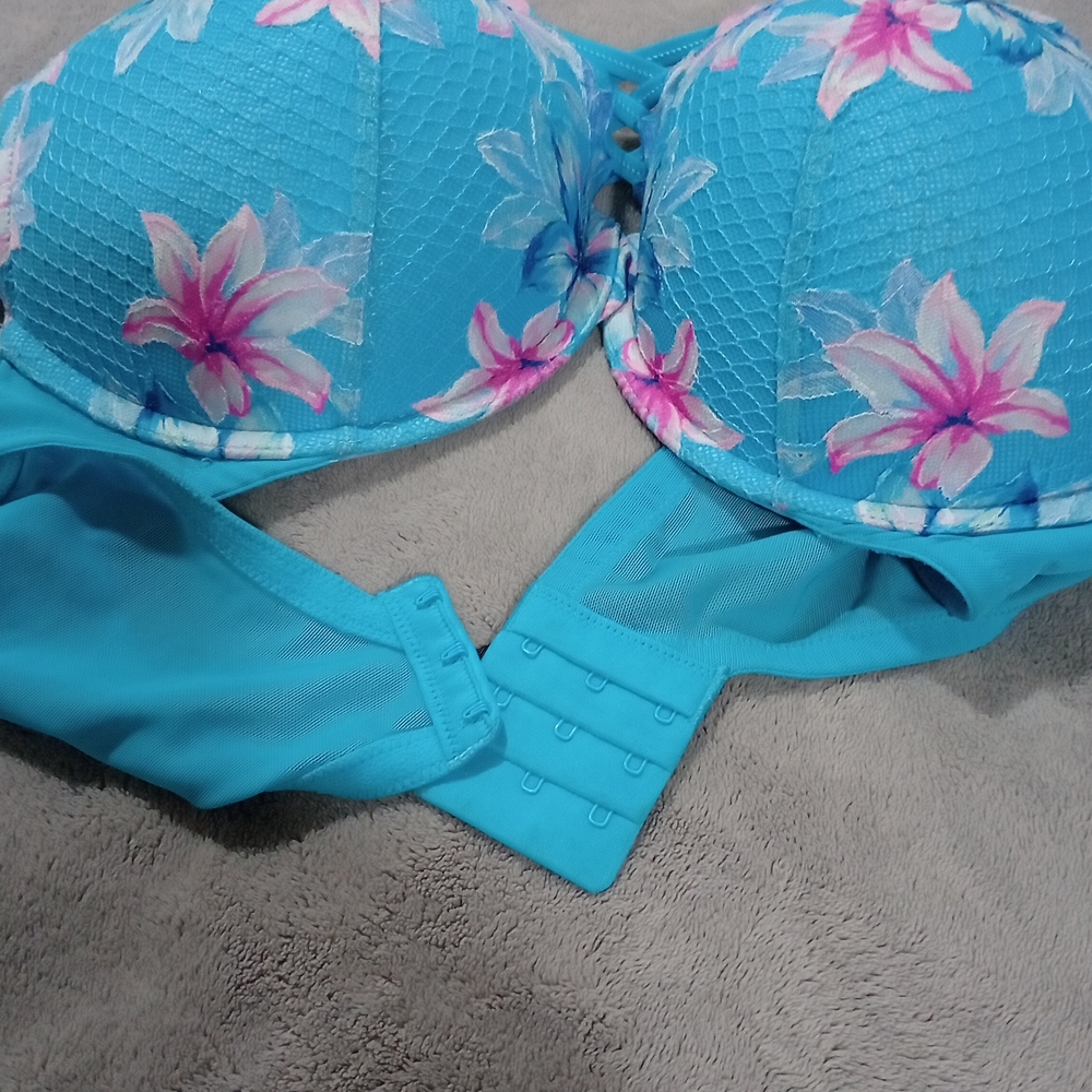 Torrid Blue Floral Bra - Picture 2 of 6